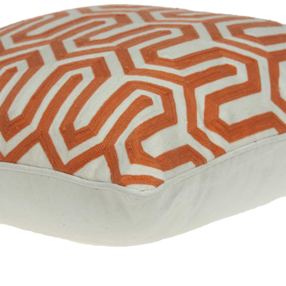 HomeRoots 20" x 7" x 20" Transitional Multicolored Pillow Cover With Poly Insert