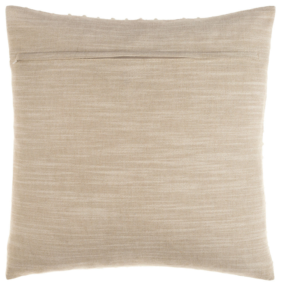 Surya Valin Oatmeal Pillow Shell With Polyester Insert 20"H X 20"W