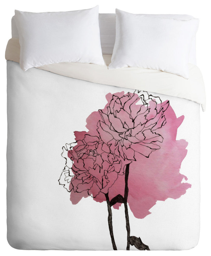 Deny Designs Morgan Kendall Peonies Duvet Cover, Lightweight
