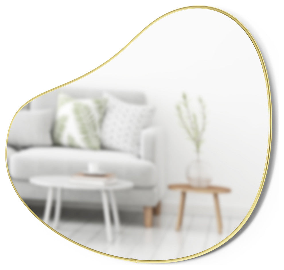 Umbra Hubba Pebble 24 x 36" Mirror Brass