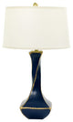 m.r. Lamp & Shade's 32" Twisted Ceramic Table Lamp, Navy Tarnished Gold