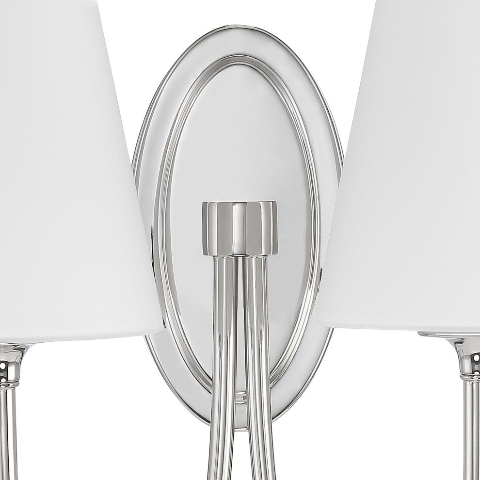 Juno 2-Light Polished Nickel Wall Mount