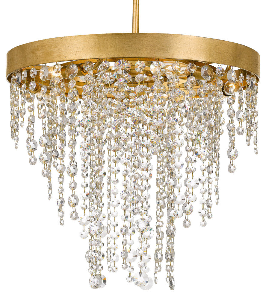 Crystorama Lighting Group WIN-615-CL-MWP Winham 5 Light 20"W - Antique Gold