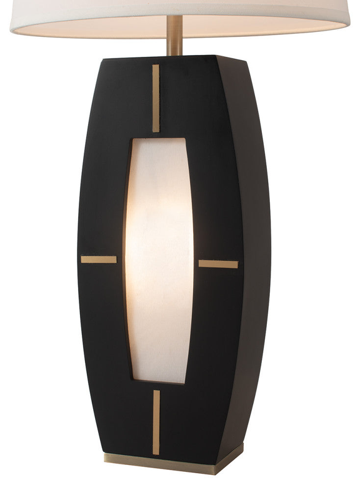 Delacey Table Lamp with Nightlight - Ebony