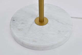 Midcentury Modern Brass And Clear 3-Light Floor Lamp