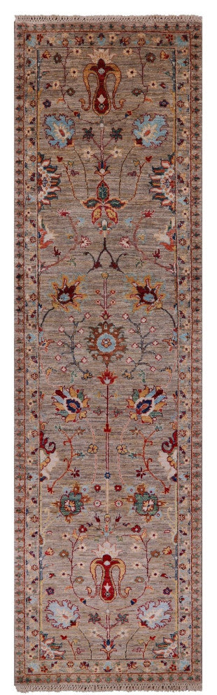 Runner Persian Tabriz Handmade Wool Rug 2' 8" X 9' 8" Q8396