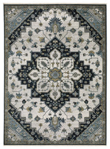 Oriental Weavers Keira KEI04 Medallion Rug, Blue, 5'3"x7'6"