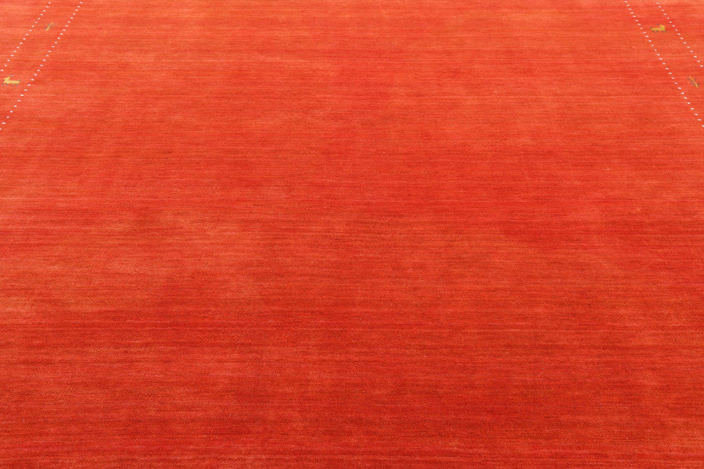 8' Square Hand Knotted Persian Gabbeh Wool Rug - Q15102