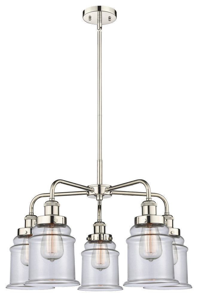 Innovations Canton 5 24" Chandelier Polished Nickel
