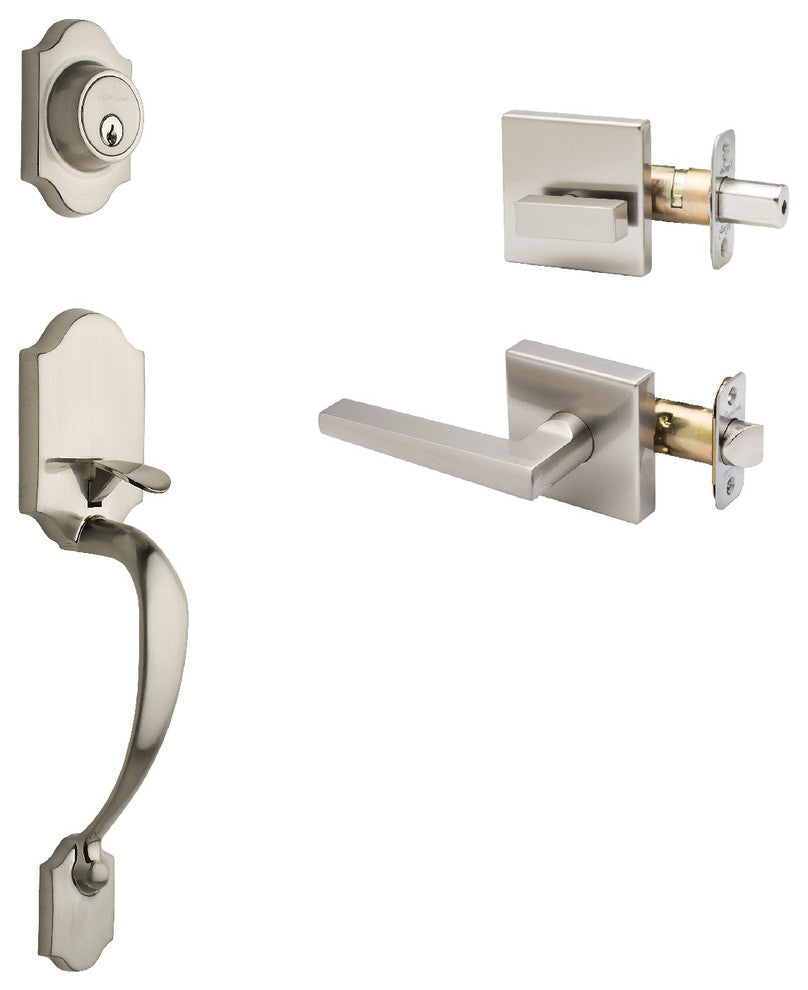 Active Handle Set, Verona Lever Interior Trim, Satin Stainless