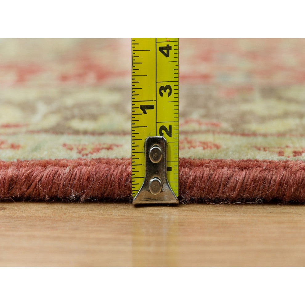 Rufous Red Tabriz Haji Jalili Design Hand Knotted Wool XL Runner Rug 2'7"x18'