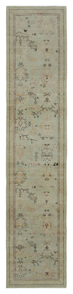 Rug N Carpet - Handwoven Oriental 2' 7" x 11' 11" Runner Oushak Area Rug