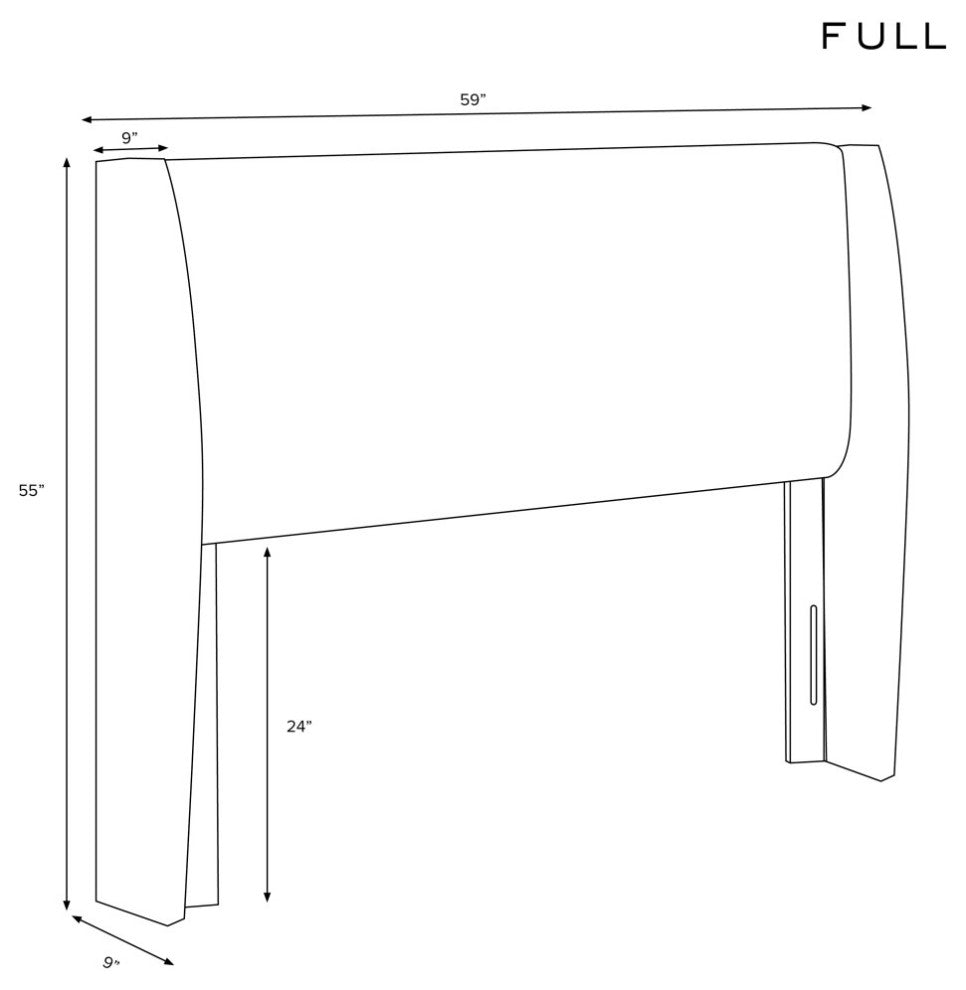 Full Wingback Headboard, Milano Snow