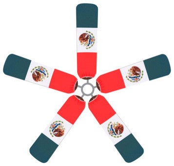Mexican Flag Fan Blade Covers, Set of 5