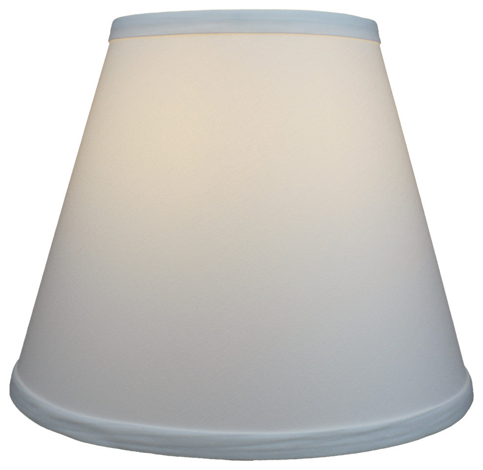 Fenchel Shades 6"x11"x9" Brass Spider Attachment Empire Lamp Shade, Linen White