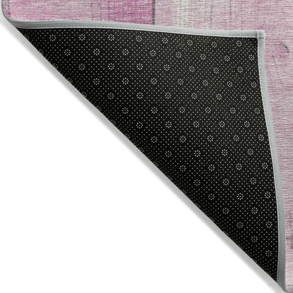 Machine Washable Indoor/Outdoor Chantille ACN1877 Pink 3' x 5' Rug