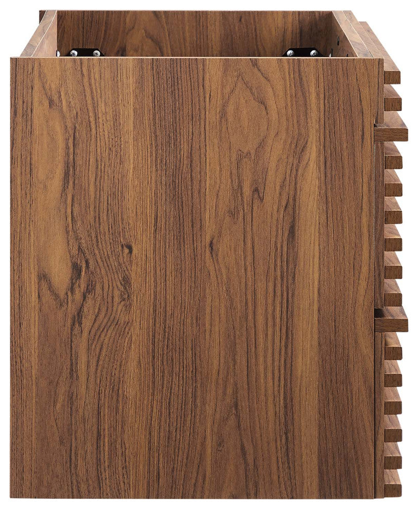 Render 36" Wall-Mount Bathroom Vanity Cabinet, Walnut