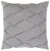 Aiken 26"x26" Euro Sham, Medium Gray/Metallic Silver