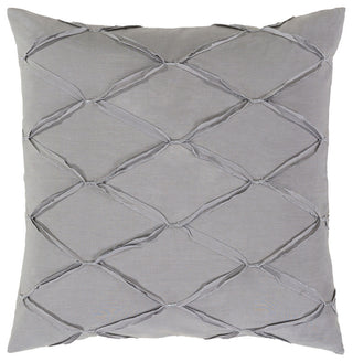 Aiken 26"x26" Euro Sham, Medium Gray/Metallic Silver
