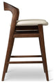 Modern Brazilian, Velma, Counter Stool, Nogal/Medley Ivory