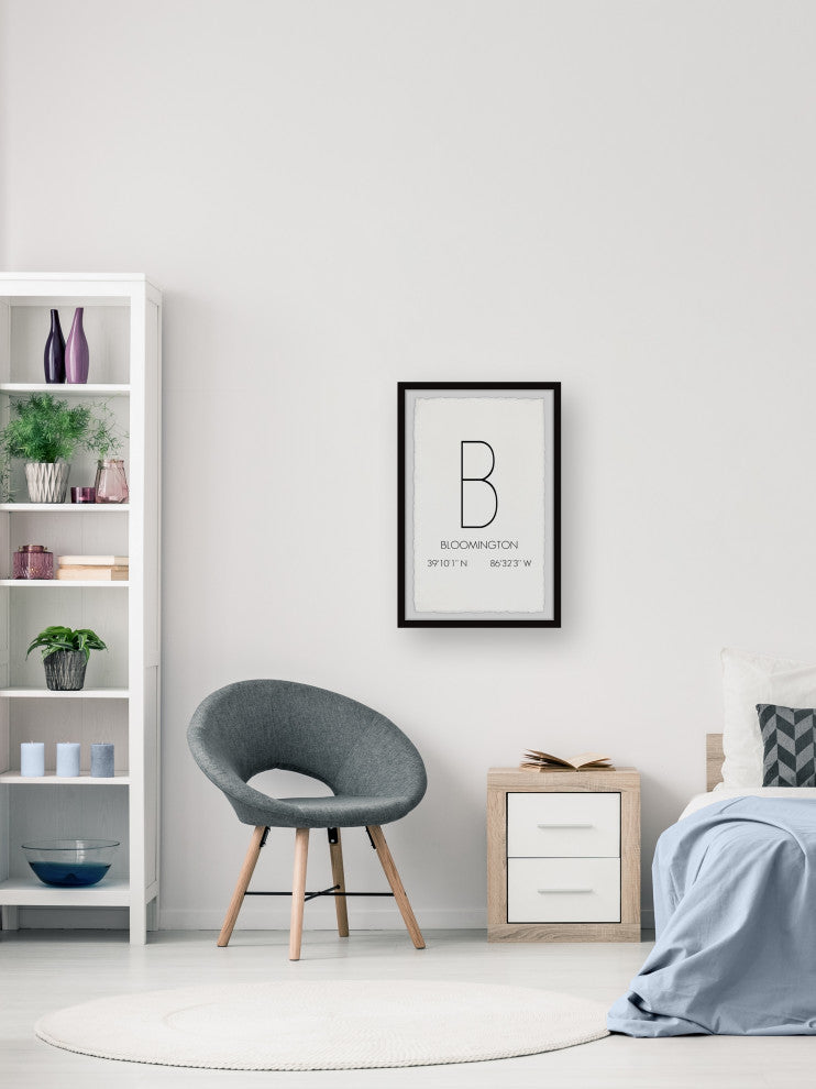 "B Bloomington" Framed Painting Print, 8x12