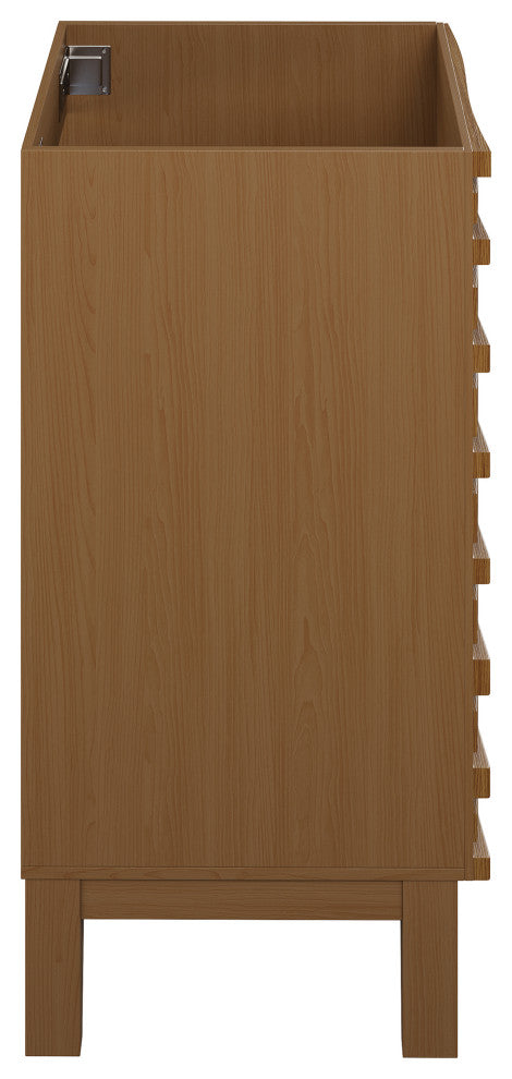 Cascade 18" Bathroom Vanity, Brown Oak- Cabinet Only