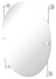 Waverly Place Oval Frameless Rail Mounted Mirror, Matte White