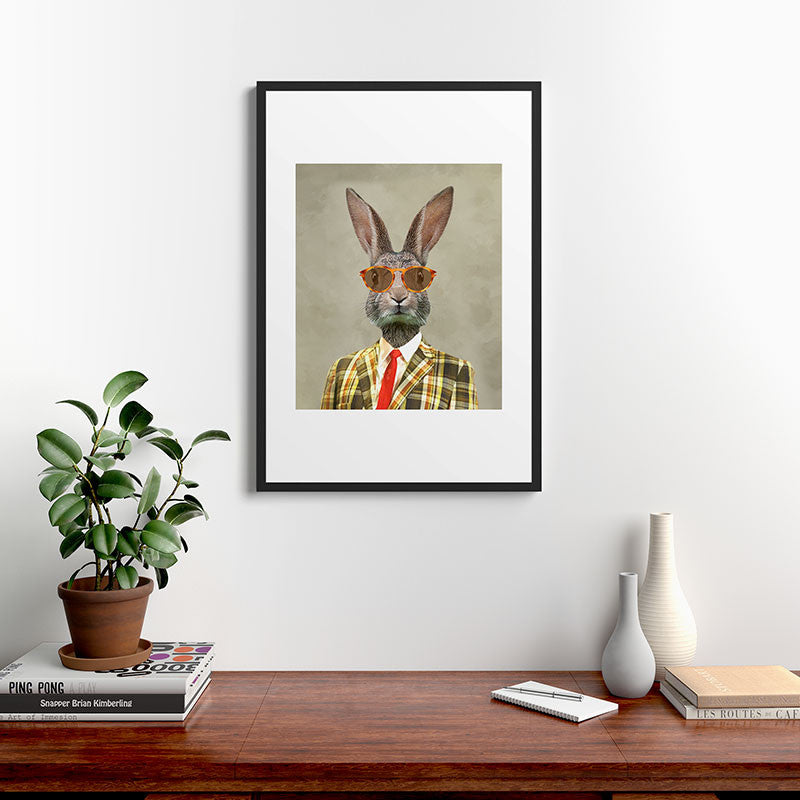 Coco De Paris Vintage Mister Rabbit Framed Art Print