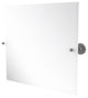 Frameless Landscape Tilt Mirror with Beveled Edge, Matte Gray
