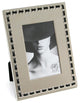 Cosmo Nickel Plated And Black Pu Woven Frame, 4"x6"