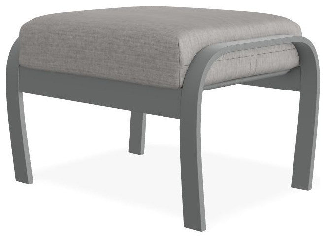 Belle Isle Cushion Outdoor Ottoman, Graystone/Graphite