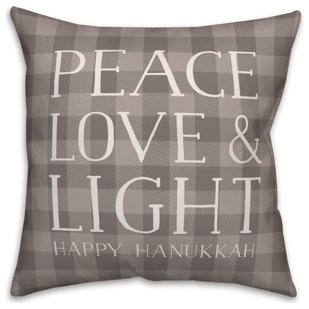 Peace Love Light 20"x20" Throw Pillow