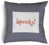 Halloween Spooky Ticking Accent Pillow With Removable Insert, Navy, 26"x26"