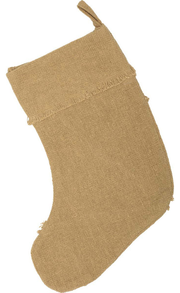 Burlap Natural Reverse Seam Stocking, 11x15