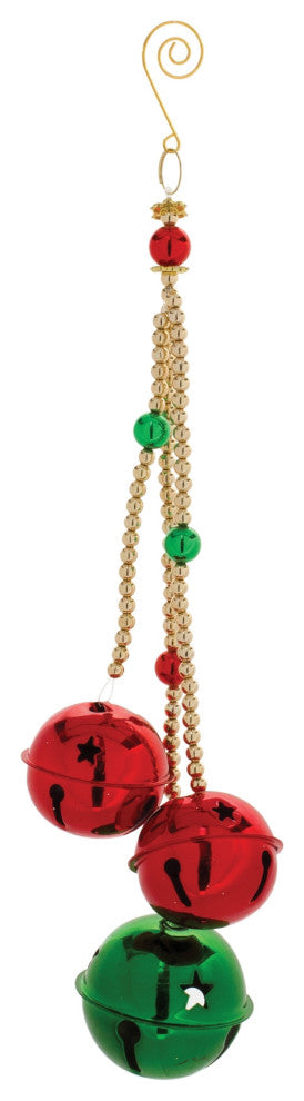 Sleigh Bell Drop Ornament, Set of 6
