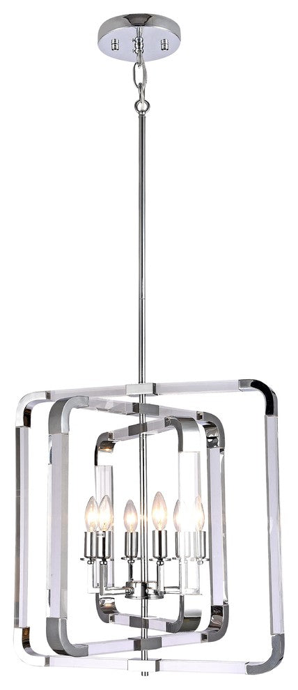 6-Light Ceiling Fixture, Chrome