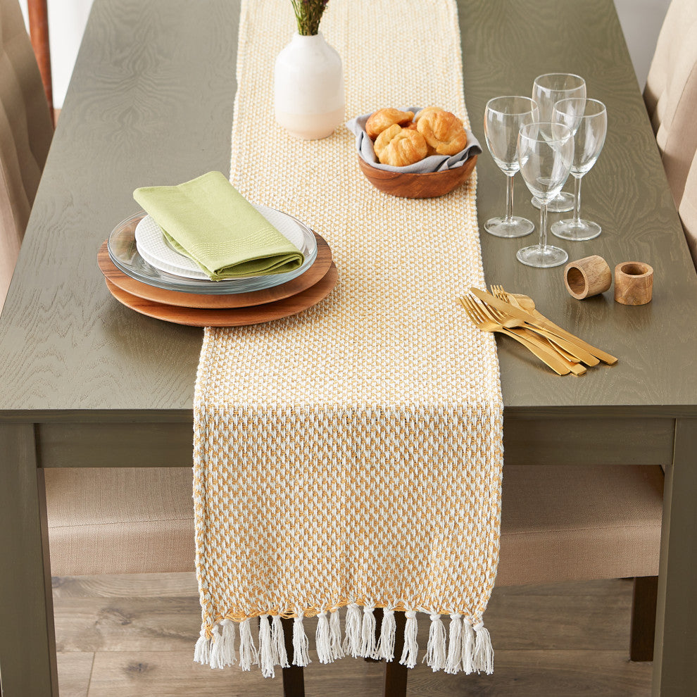 Honey Gold Woven Table Runner 15x108