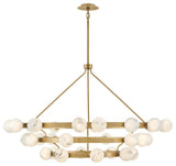 Selene LED Chandelier in Lacquered Brass