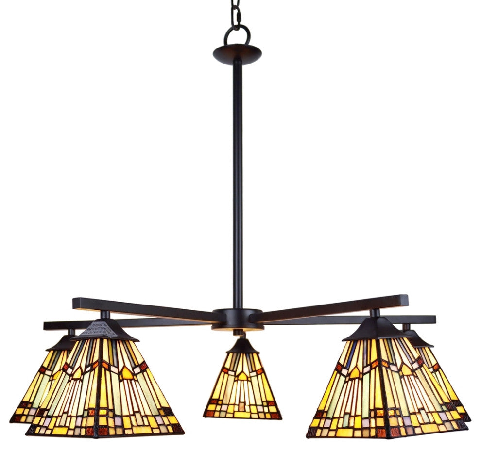 CHLOE Lighting CH33293MS30-EE5 KINSEY Mission 5 Light Large Chandelier 30`` Wide