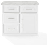 Cutler Faux Marble Top Kitchen Island