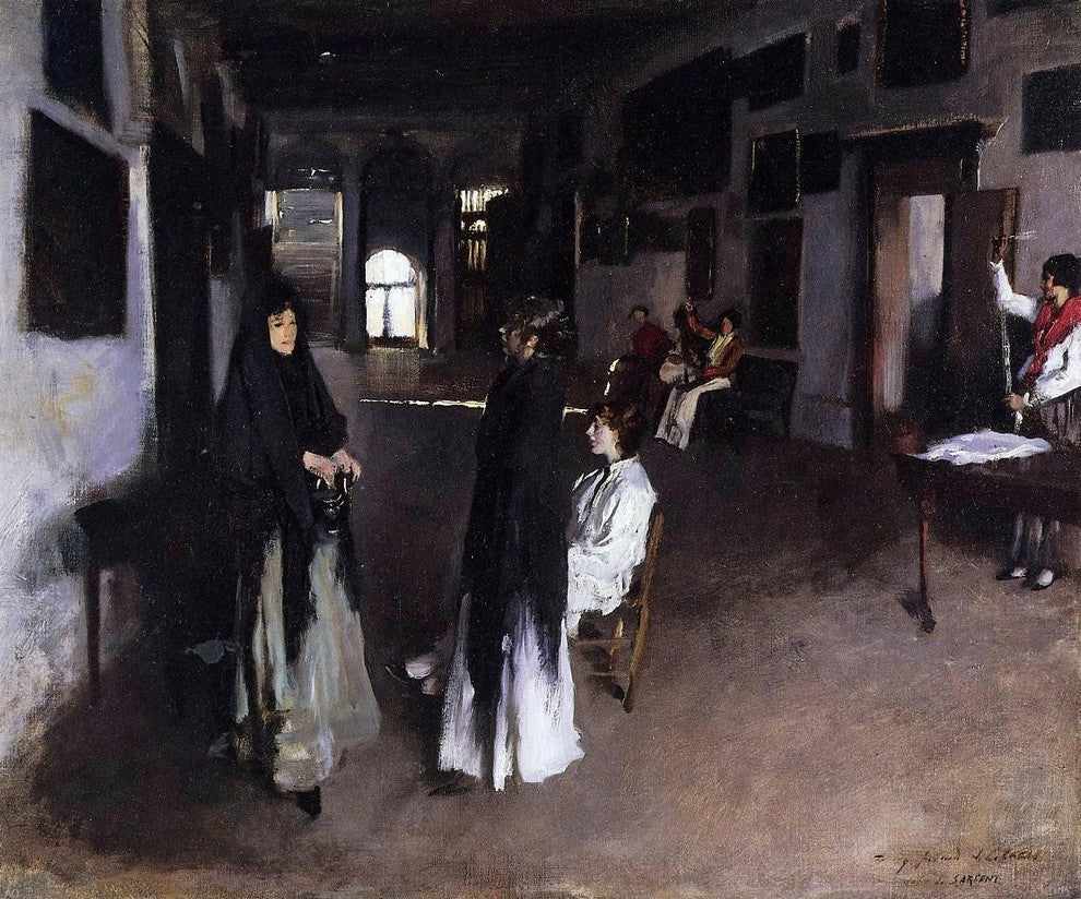 John Singer Sargent A Venetian Interior, 20"x25" Wall Decal