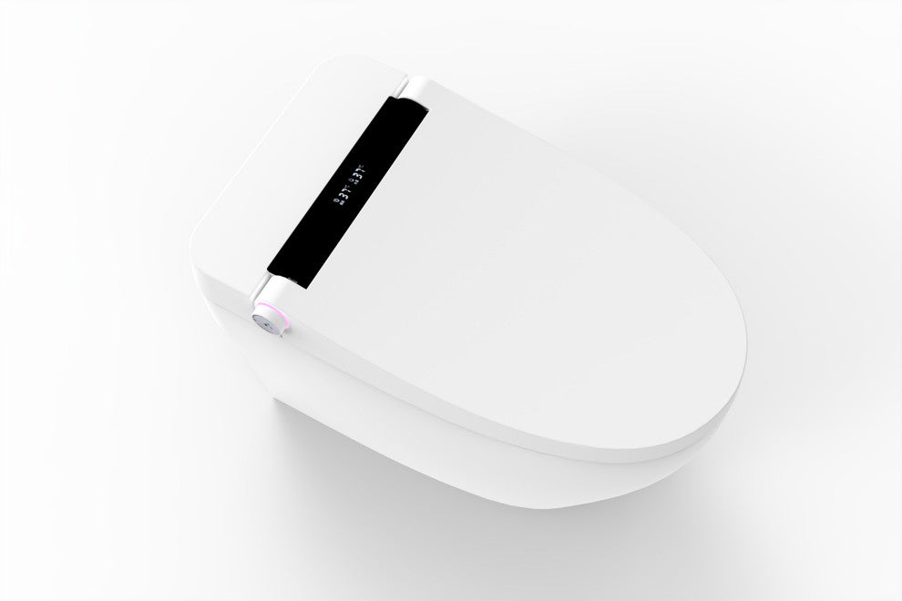 Angeles Modern Ceramic White Smart Toilet with Bidet and Digital Display