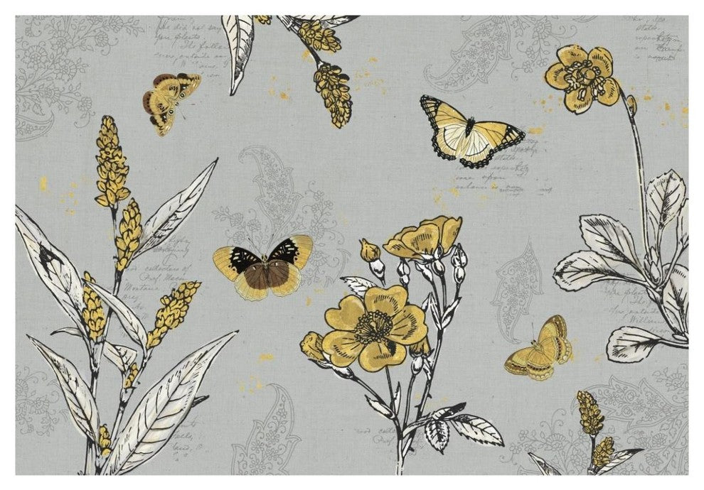 "Harvest Fields I Gray" Digital Paper Print by Katie Pertiet, 62"x42"