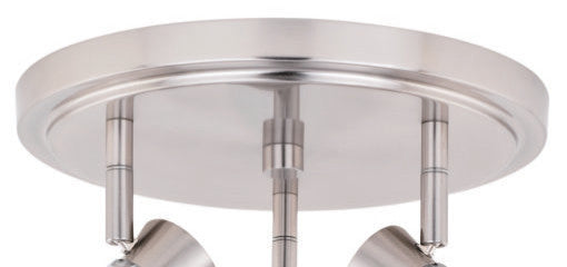 Alto 3-Light Directional Light, Brushed Nickel With Chrome