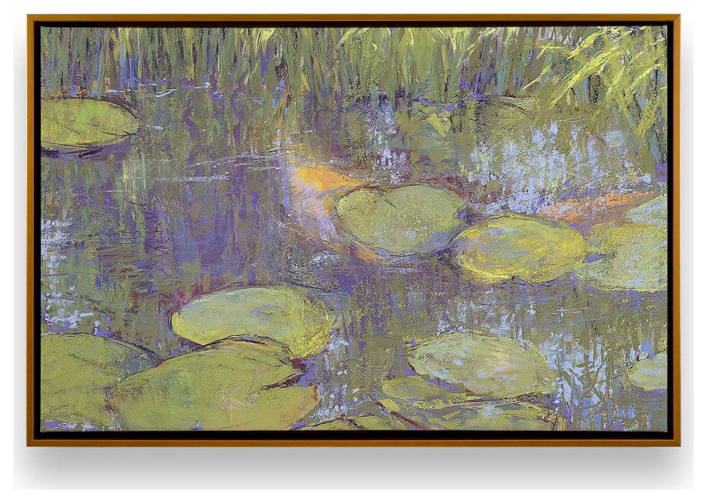 "Game of Shadows" - A Reflective Pond's Serene Art Canvas