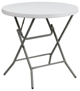 32'' Round Granite White Plastic Folding Table