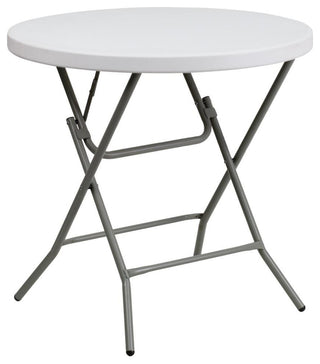 32'' Round Granite White Plastic Folding Table