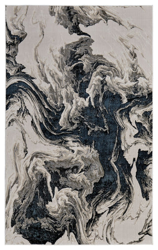 Orin Modern Abstract, Ivory/Black/Taupe, 5'x8' Area Rug