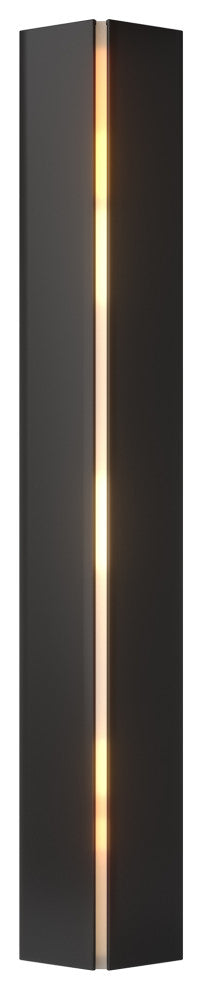 Gallery Small Sconce, Black Finish, Ivory Art Glass