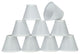 32107-9 Small Hardback Empire  Chandelier Clip On Lamp Shade White 3"x6"x5"